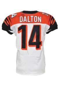 12/23/2012 Andy Dalton Cincinnati Bengals Game-Used Road Jersey