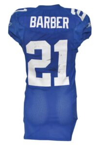 12/24/2005 Tiki Barber New York Game-Used New York Giants Road Blue Jersey