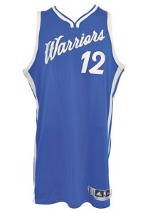 12/25/2015 Andrew Bogut Golden State Warriors Game-Used Christmas Day Home Jersey (NBA LOA)