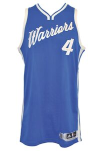 12/25/2015 Brandon Rush Golden State Warriors Game-Used Christmas Day Home Jersey