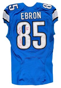 12/26/2016 Eric Ebron Detroit Lions Game-Used & Signed Jersey