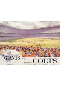 12/28/1958 New York Giants vs. Baltimore Colts NFL Championship Game Official Program