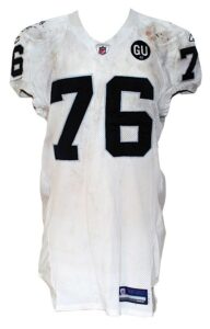 12/28/2008 Robert Gallery Oakland Raiders Game-Used Uniform & Helmet