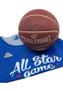 12/29/22 Victor Wembanyama LNB All Star Game Practice Jersey & Autographed Game-Used Ball