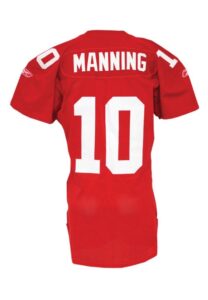 12/3/2006 Eli Manning NY Giants Game-Used Red Alternate Home Jersey