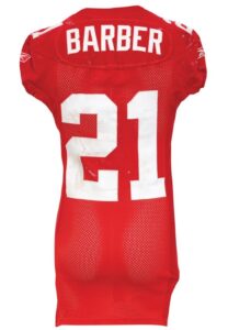 12/3/2006 Tiki Barber NY Giants Game-Used Red Alternate Home Uniform