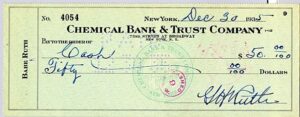 12/30/1935 Babe Ruth Double Signed Check