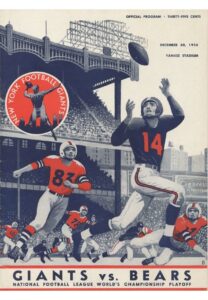 12/30/1956 New York Giants vs. Chicago Bears NFL Championship Game Official Program