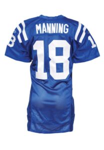 12/30/2007 Peyton Manning Indianapolis Colts Game-Used Home Jersey