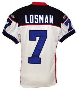 12/31/2006 J.P. Losman Buffalo Bills Game-Used Road Uniform with Socks