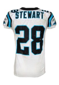 12/4/2011 Jonathan Stewart Carolina Panthers Game-Used & Autographed Road Jersey