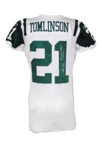 12/4/2011 LaDainian Tomlinson New York Jets Game-Used & Autographed Road Jersey