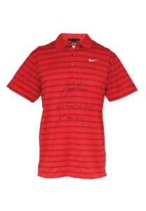 12/4/2011 Tiger Woods Chevron World Challenge Tournament-Winning Worn & Autographed Polo Shirt