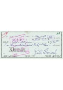 12/7/1984 “Pistol” Pete Maravich Signed Personal Check