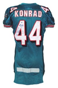 12/9/2002 Rob Konrad Miami Dolphins Game-Used & Autographed Home Jersey, Pants, Belt, & Cleats