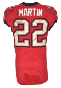 12/9/2012 Doug Martin Rookie Tampa Bay Buccaneers Game-Used Home Jersey