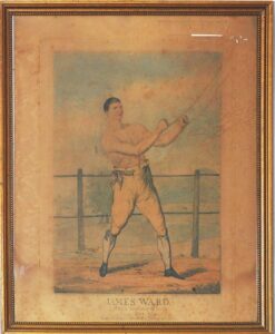 1827 Jem Ward Boxing Framed Hand-Colored Engraving