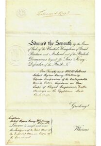 1905 King Edward VII Autographed Document