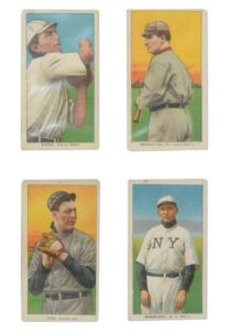 1909-11 T206 Beckett Graded Cards — Rube Marquard, Cy Young, Frank Baker, Jack Pfeister, Addie Joss, Rube Waddell, Roger Bresnahan & Nap Lajoie