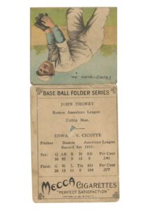 1911 Mecca Double Folders T201 E.Cicotte/J.Thoney