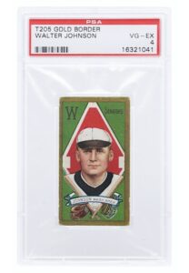 1911 T205 Walter Johnson Gold Border