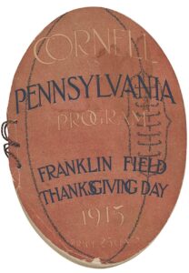 1915 Cornell vs. Pennsylvania Thanksgiving Day Program