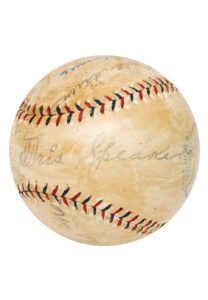 1920 Cleveland Indians Team-Signed Baseball