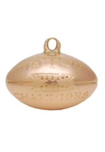 1920 D.F.E. “T” High School or College Football Gold Pendant