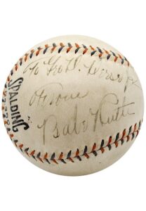 1920s Babe Ruth Signed & Inscribed “Home Run Special” Baseball