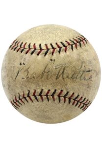 1920s Babe Ruth Single-Signed Baseball