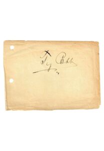 1920s Ty Cobb Autograph Cut