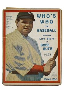 1921 Babe Ruth “Who’s Who In Baseball” Booklet