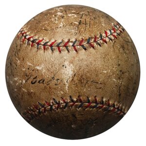 1923 or 1924 NY Yankees Team Autographed Ball with Babe Ruth