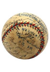 1925 Detroit Tigers Team-Signed OAL Baseball W Ty Cobb