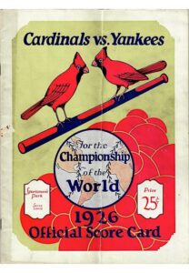 1926 Cardinals World Series Program & Game 4 Ticket Stub From Ruth’s 3 HR’s