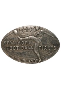 1926 New York Football Giants Polo Grounds Sterling Silver Season Pass