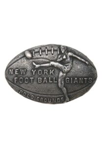 1926 New York Football Giants Polo Grounds Sterling Silver Season Pass