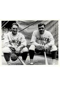 1927 10×8 Louis Van Oeyen Type Two B&W Photo Depicting Babe Ruth & Lou Gehrig