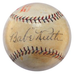 1927 Babe Ruth Single-Signed Official Ban Johnson Baseball