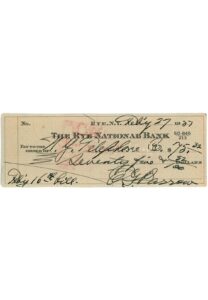 1927 Ed Barrow NY Yankees General Manager Canceled Signed Check