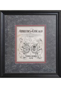 1929 Babe Ruth Single-Signed Framed World Series Program