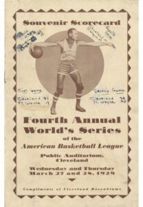 1929 Fourth Annual World Series Of The American Basketball League Autographed Program