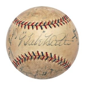 1929 New York Yankees Team Signed Baseball