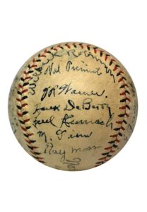 1930 Brooklyn Robins Team Signed Official National League Baseball Including Wilbert Robinson