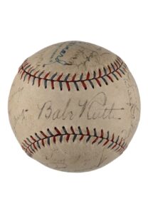 1930 NY Yankees Team-Signed OAL Baseball with Babe Ruth & Lou Gehrig