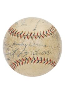 1930 Philadelphia Athletics Team Autographed Baseball