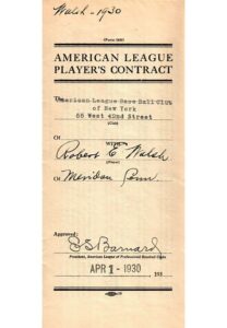 1930 Richard Hoblitzell, Robert Walsh, & Charles O’Leary Player & Coach Contracts