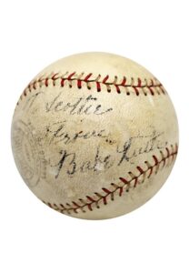 1930s Babe Ruth Single-Signed & Inscribed Baseball