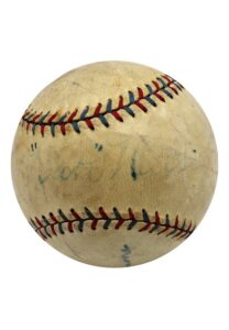 1930s Babe Ruth Single-Signed OAL Baseball