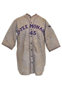 1930s Mi-Tee Monarch 45 Negro Leagues Black Elks Lodge Baseball Uniform Including Chest Protector & Other Catcher’s Equipment